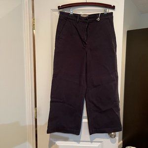 Everlane Wide Leg Crop Pant Navy, size 12, NWT